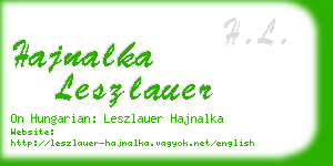 hajnalka leszlauer business card